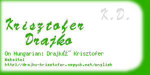 krisztofer drajko business card